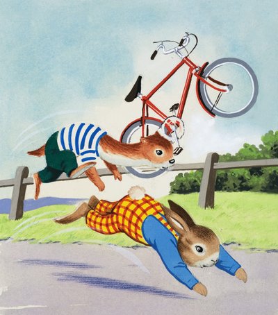 Tufty und Fahrrad von English School